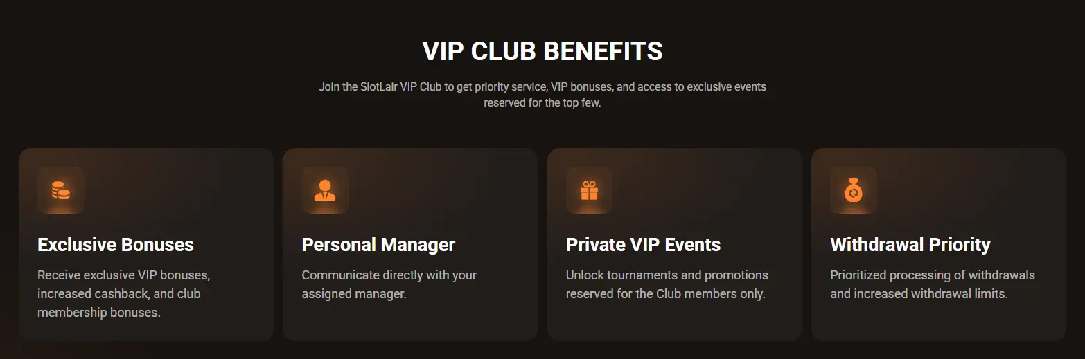 Реферальная программа Slotlair Casino
